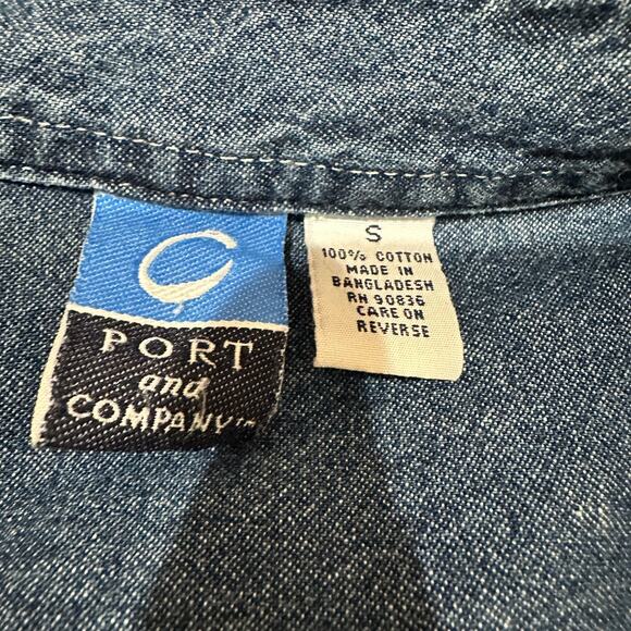 Montana State Bobcat Plaid Chambray Shirt SMALL University Unique Football Denim - Picture 5 of 6